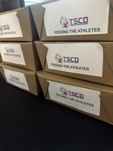 Image of the TSCD lunch boxes for the athletes.